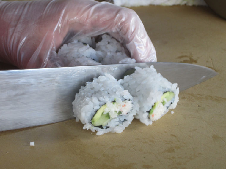 Blue Wasabi sushi-making class